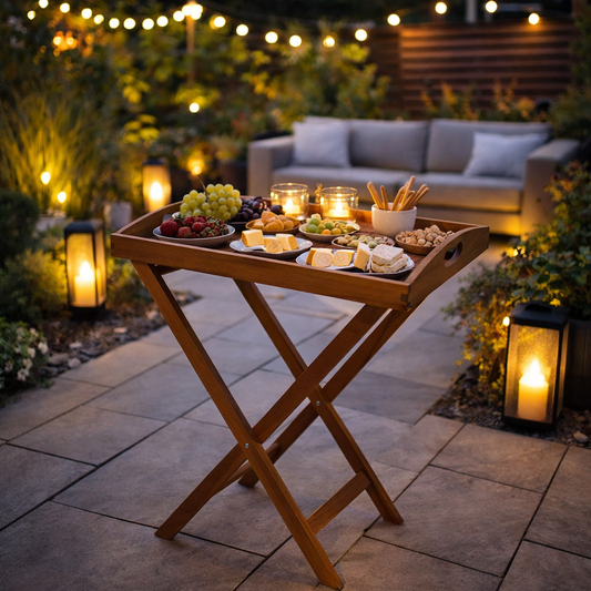 Houten Dienblad Tafel – Inklapbaar & Afneembaar Dienblad