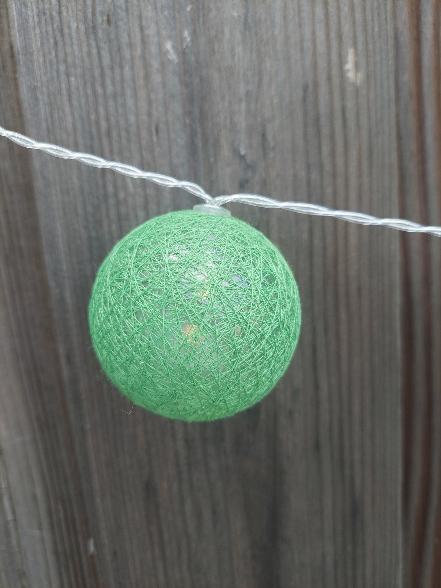 Decoratieslinger lampion groen met LED-verlichting