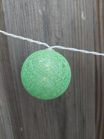 Decoratieslinger lampion groen met LED-verlichting