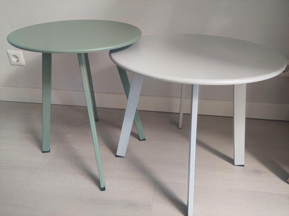 Bijzettafel rond mat groen voor buiten - voor binnen - salontafel