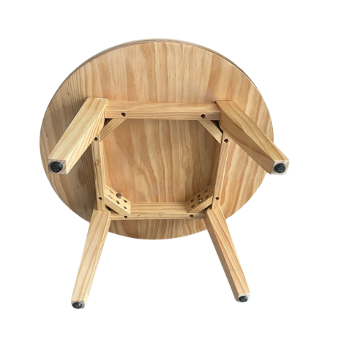 Bijzettafel hout rond voor buiten = salontafel - bijzettafel voor binnen