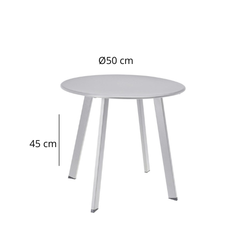 Bijzettafel set hout & metaal voor buiten rond