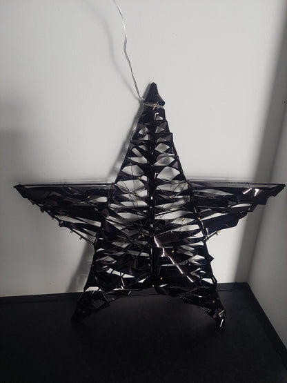 Zwarte kerstster met LED verlichting - 40cm - voor binnen