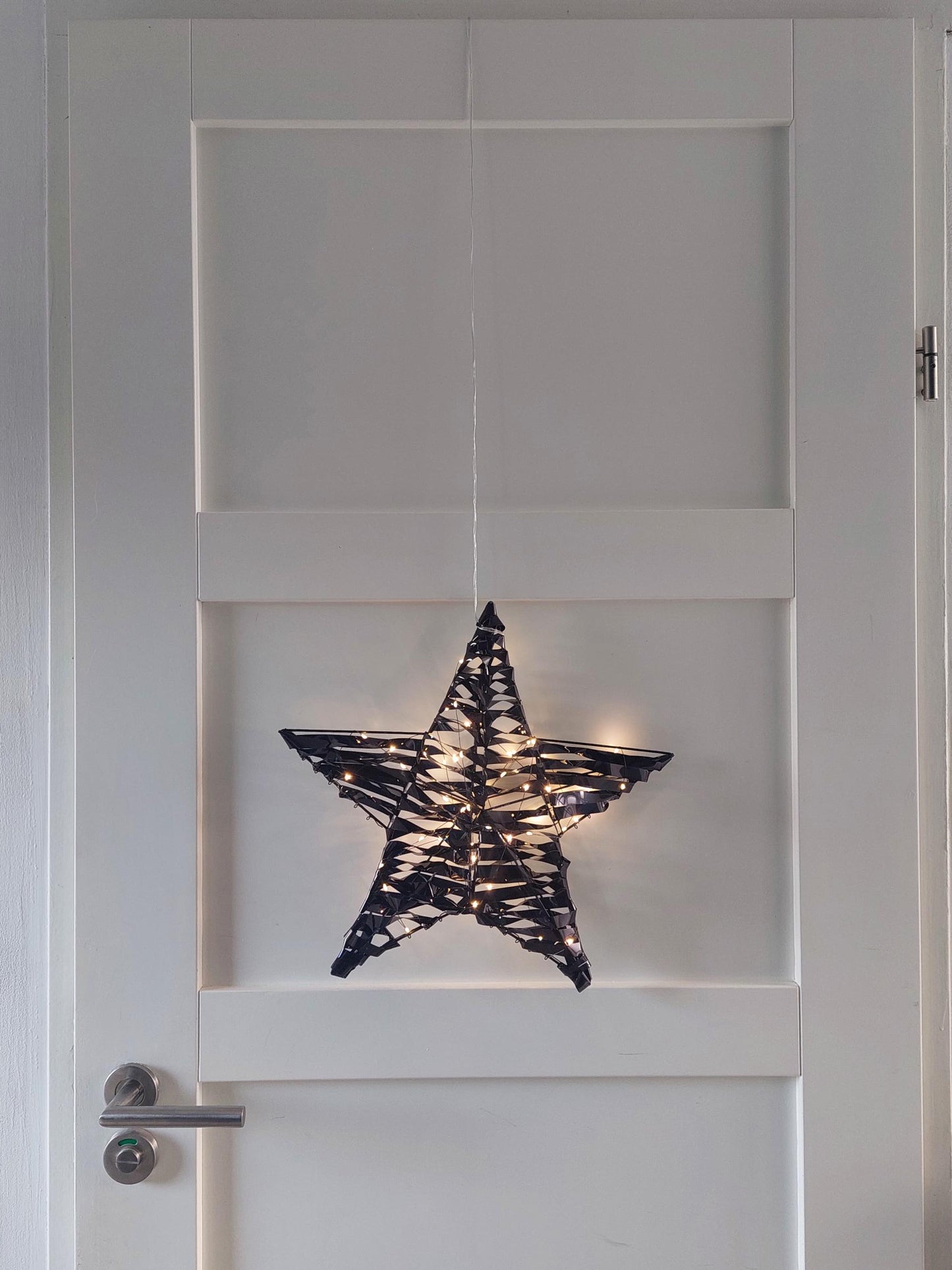 Zwarte kerstster met LED verlichting - 40cm - voor binnen
