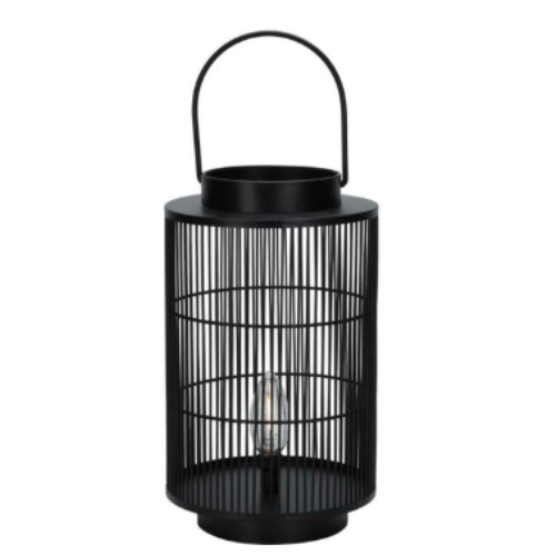 Zwarte LED lantaarn voor buiten – voor binnen