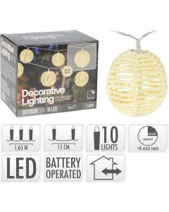 Lichtslinger rotan met 20 lampjes