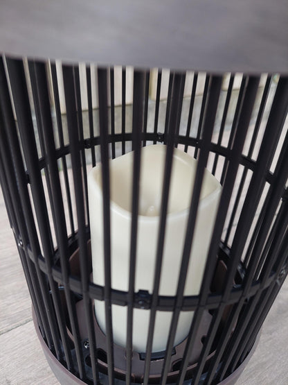 Solar lantaarn met kaars effect warm wit LED