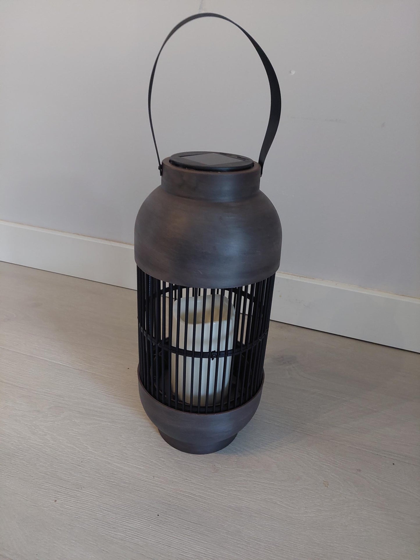 Solar lantaarn met kaars effect warm wit LED