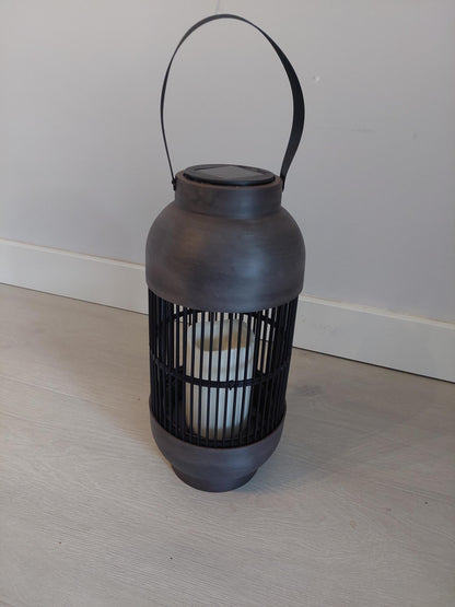 Solar lantaarn met kaars effect warm wit LED