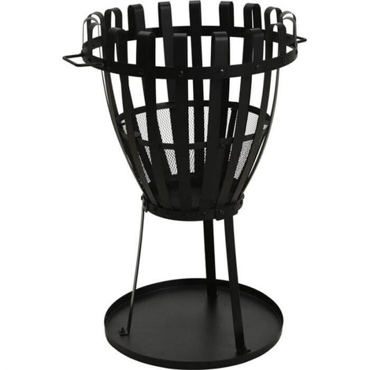Vuurkorf Zwart met bbq grillrek