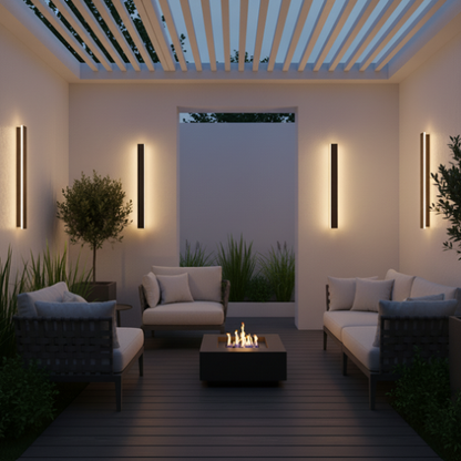 Zwarte moderne Wandlamp voor Buiten IP65 – Gevel & Tuinverlichting
