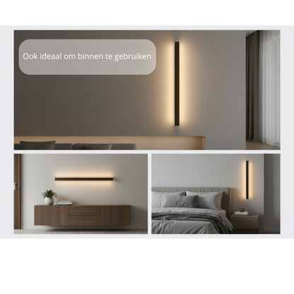 Zwarte moderne Wandlamp voor Buiten IP65 – Gevel & Tuinverlichting