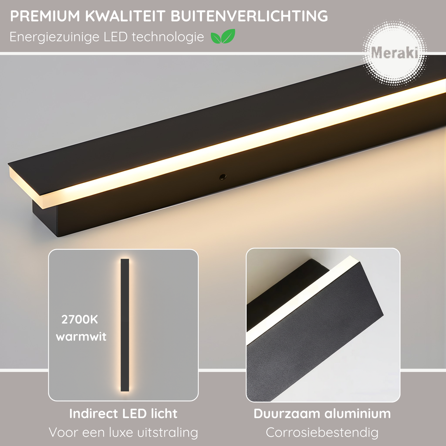 Zwarte moderne Wandlamp voor Buiten IP65 – Gevel & Tuinverlichting