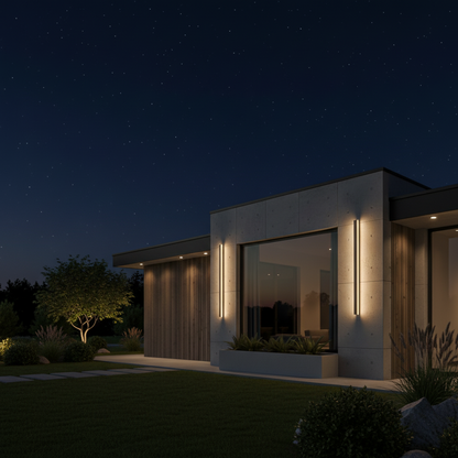 Zwarte moderne Wandlamp voor Buiten IP65 – Gevel & Tuinverlichting