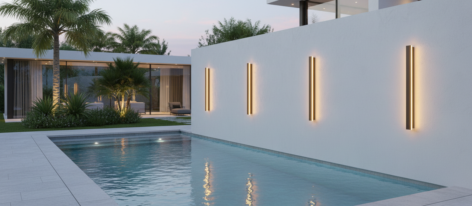 Zwarte moderne Wandlamp voor Buiten IP65 – Gevel & Tuinverlichting