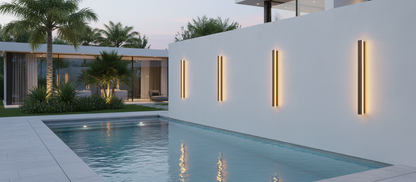 Zwarte moderne Wandlamp voor Buiten IP65 – Gevel & Tuinverlichting