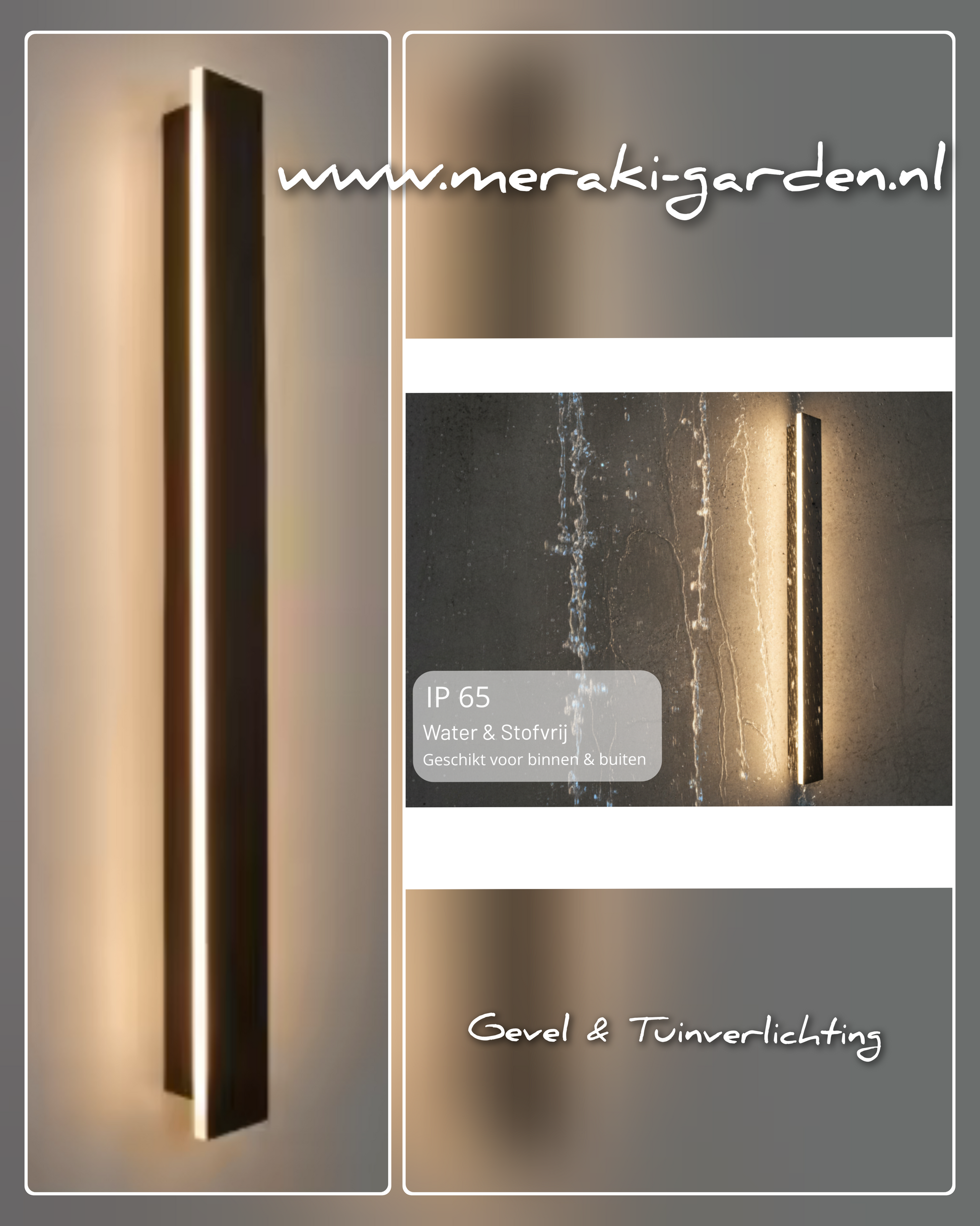 Zwarte moderne Wandlamp voor Buiten IP65 – Gevel & Tuinverlichting