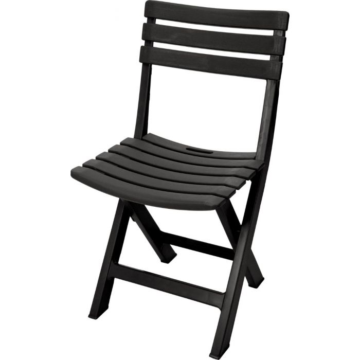 set van 4 inklapbare tuinstoelen in de kleur antraciet