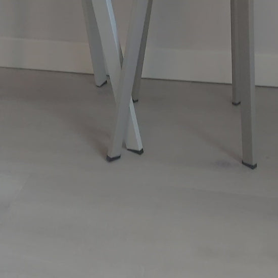 Bijzettafel set voor buiten - licht grijs & taupe - bijzettafel voor binnen - rond - salontafel