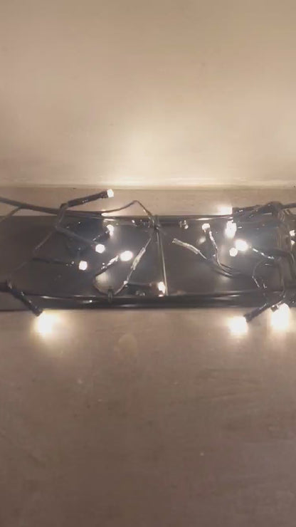 zwarte kerstkrans met verlichting voor binnen en buiten - staand - LED