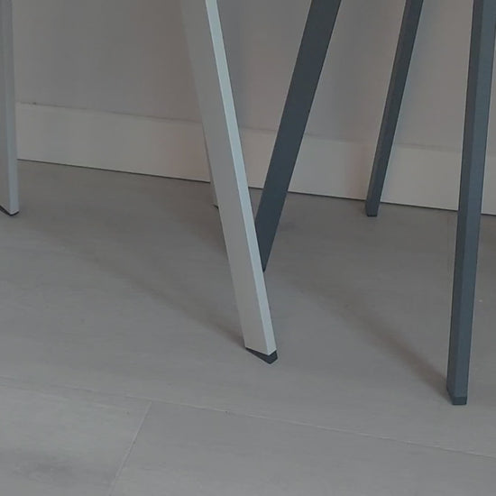 Bijzettafel set voor buiten - licht grijs & antraciet - bijzettafel voor binnen - rond