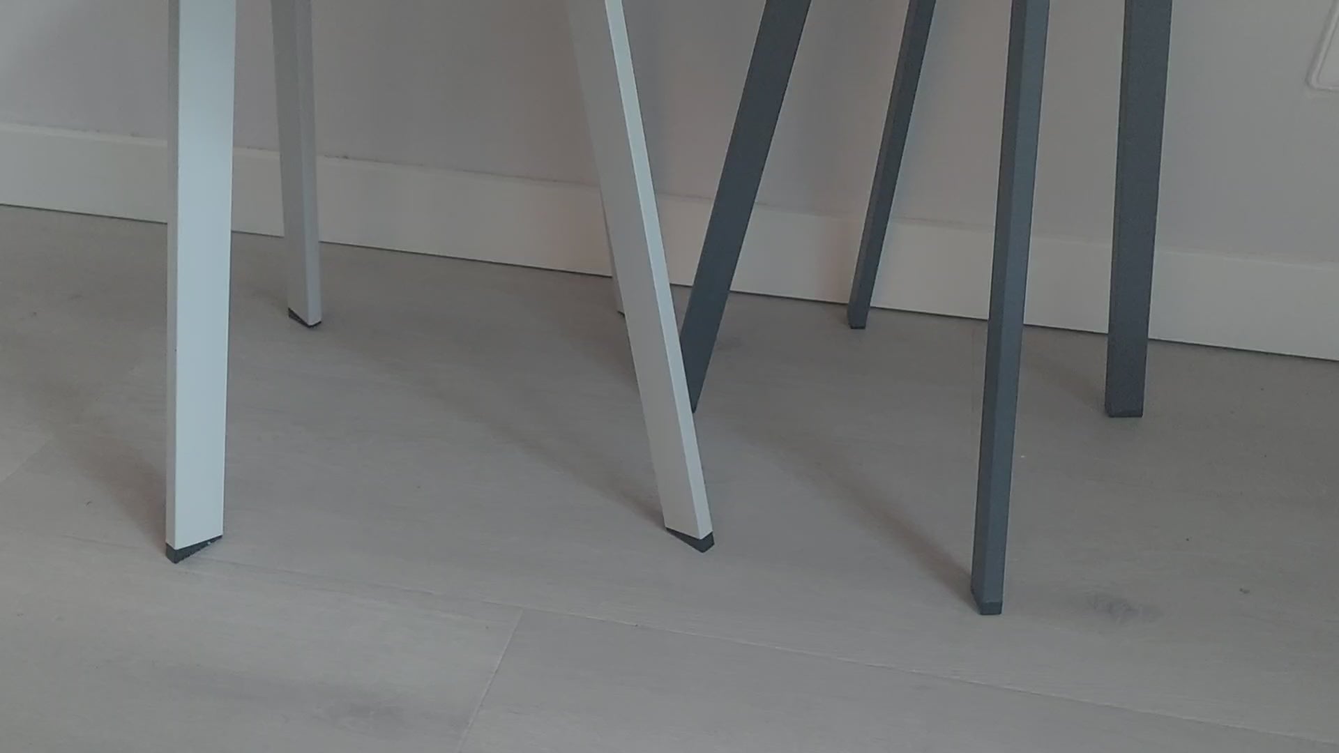 Bijzettafel set voor buiten - licht grijs & antraciet - bijzettafel voor binnen - rond