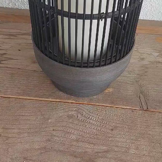 Solar lantaarn met kaars effect warm wit LED