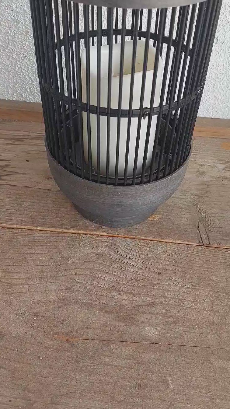 Solar lantaarn met kaars effect warm wit LED