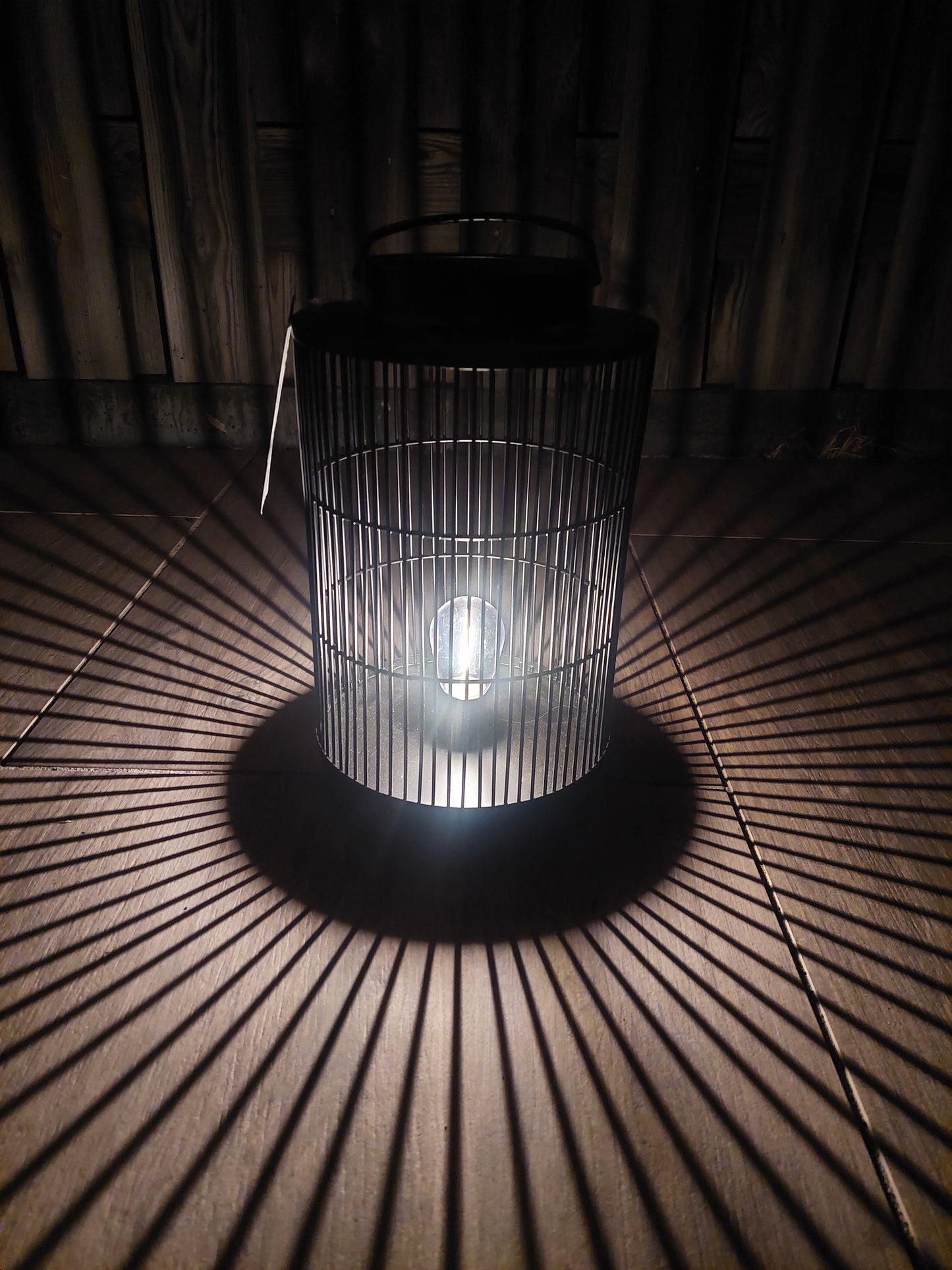 Zwarte LED lantaarn voor buiten – voor binnen